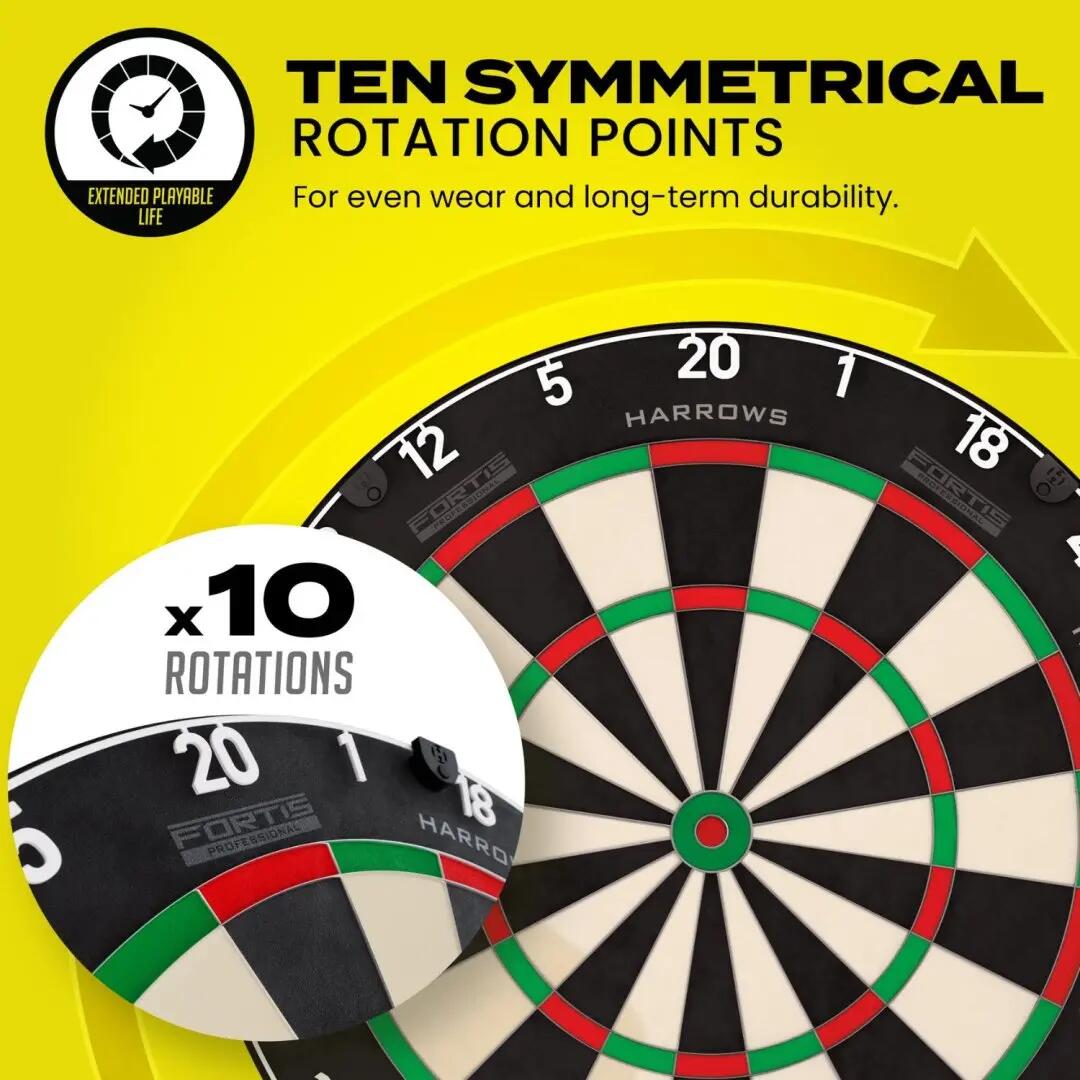 Darts tábla, Harrows Fortis, élezett dróttal, verseny minőségű, sisalból 2/7