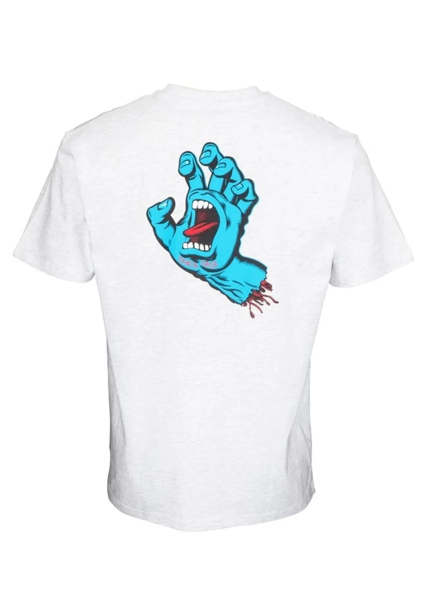 Maglietta Santa Cruz White Screaming Hand Chest - Taglia S 3/4