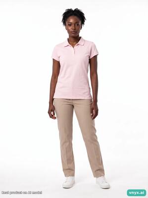 Second life - vintage decathlon pink polo shirt women m