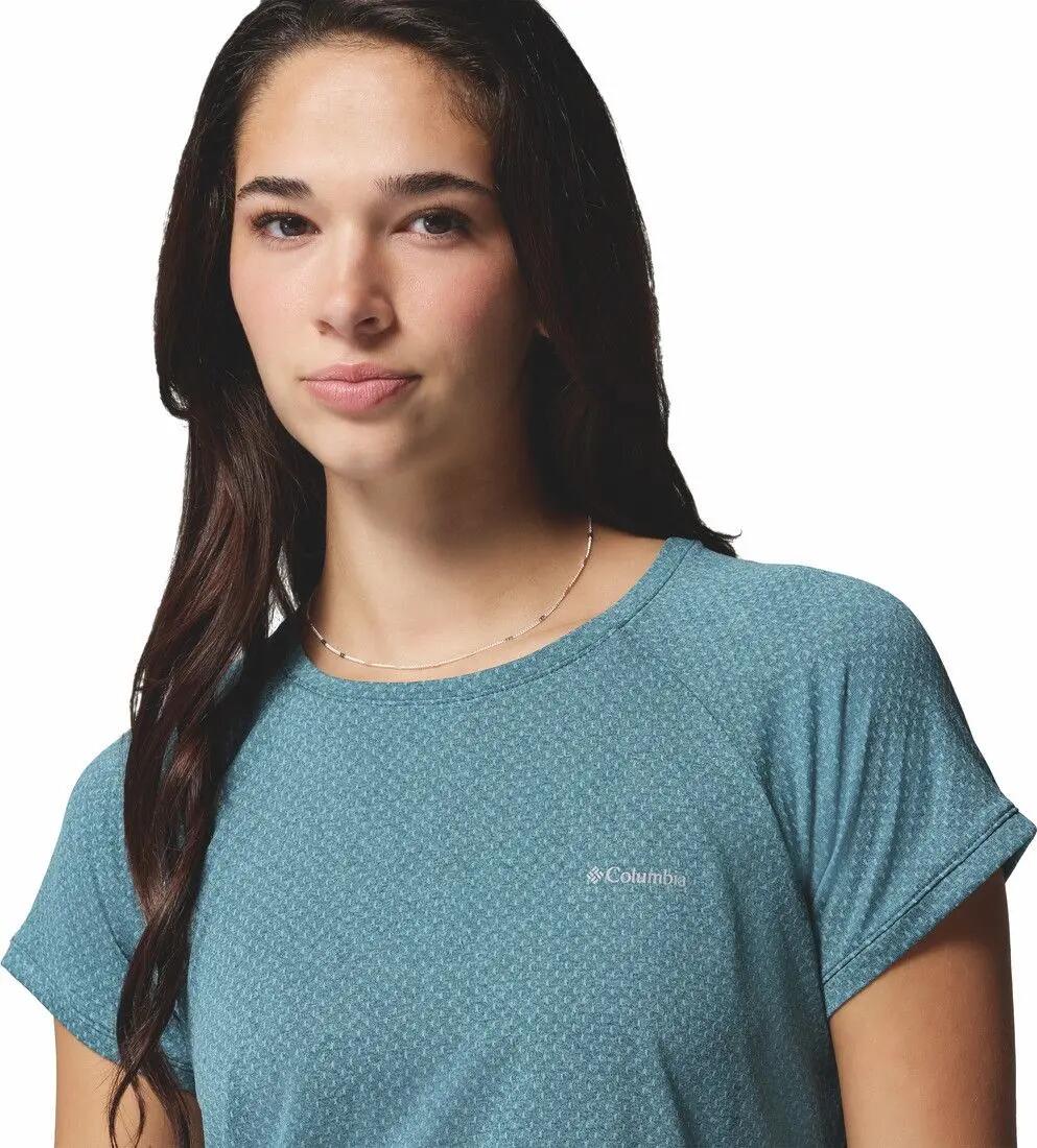 Camiseta Técnica Columbia Bogata Bay Azul Feminina 4/5