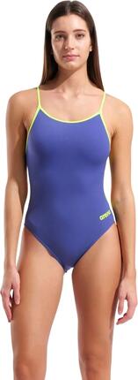 Maillot de bain Arena Team Dos Lace Uni Bleu Femme