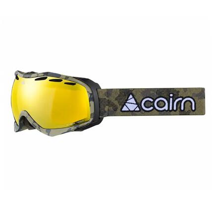 Masque de ski Kaki/Jaune Homme Cairn Alpha Spx1 Mat