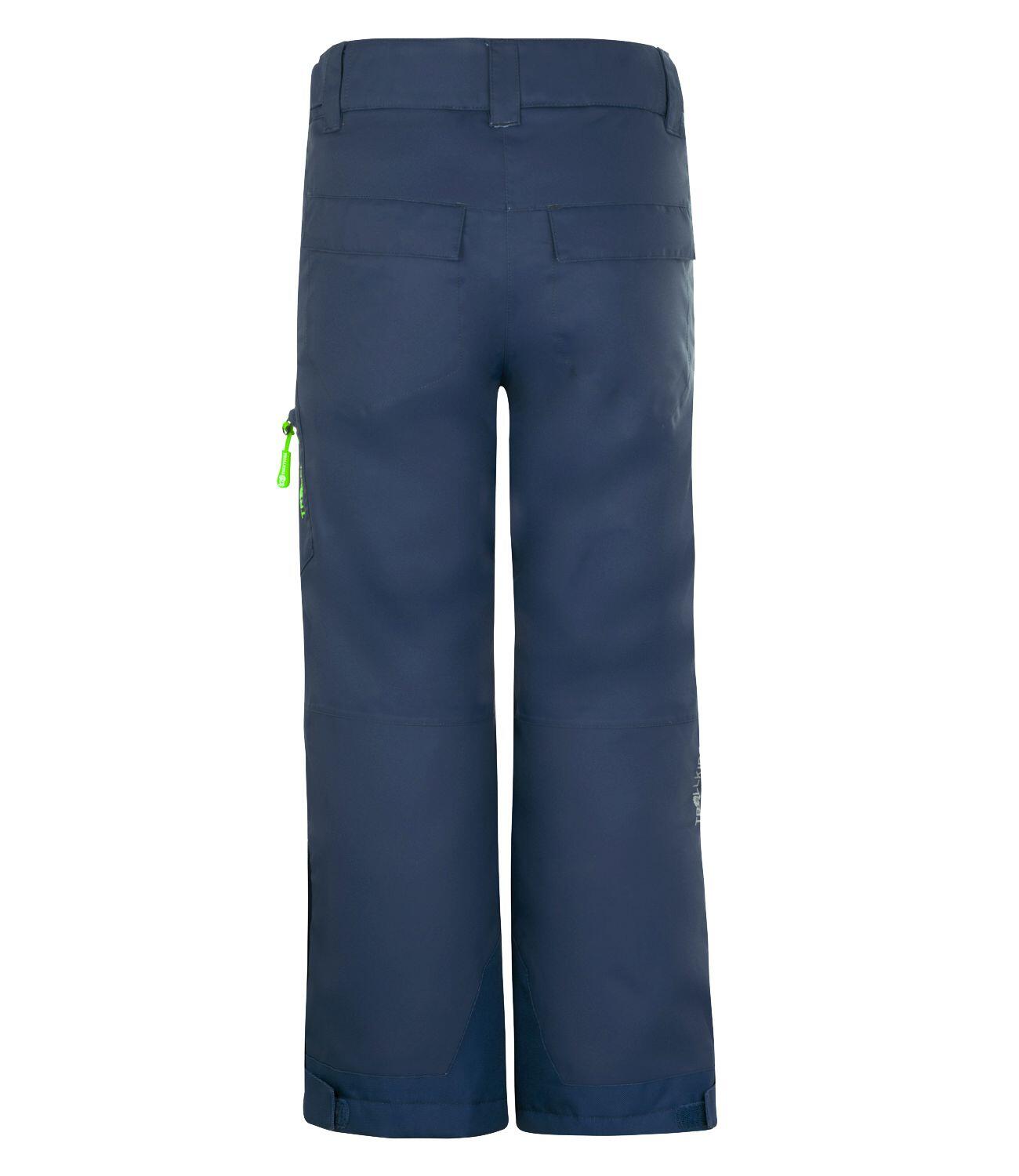 Pantalon de ski enfant Hallingdal Imperméable Bleu marine/vert clair 2/3