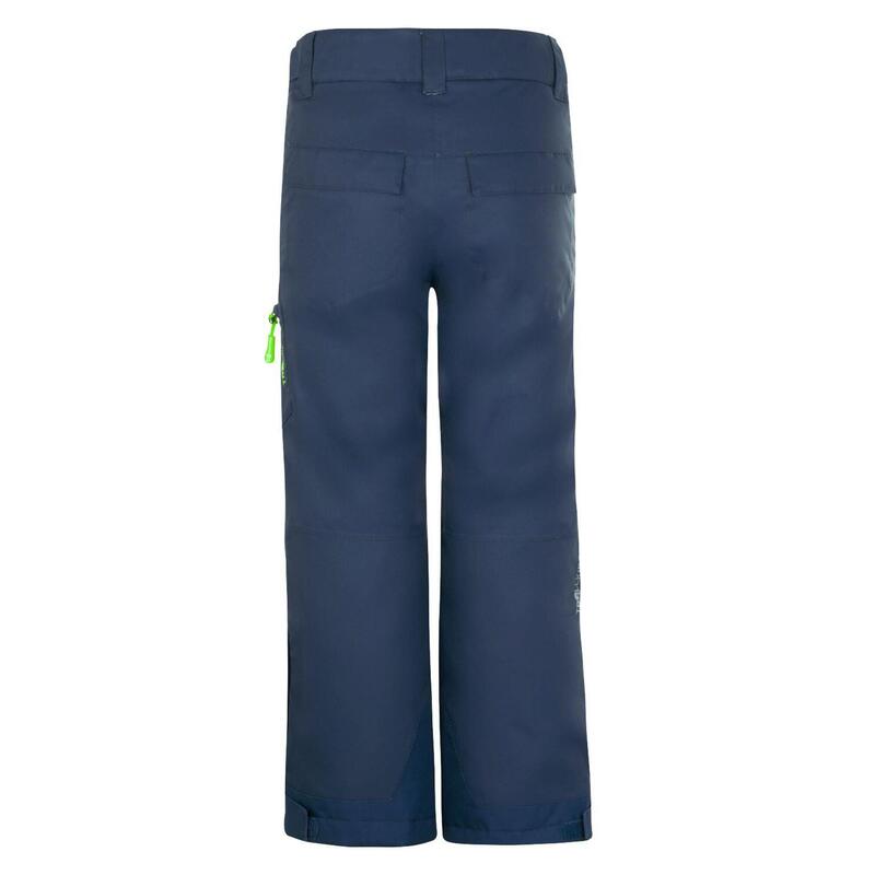 Pantalon de ski enfant Hallingdal bleu marine/vert clair