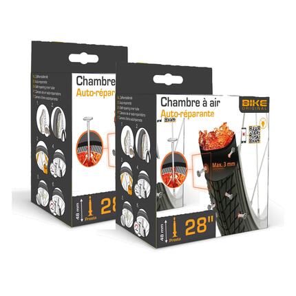 Lot 2 Chambres Air Auto-Réparantes 28" Valve schrader