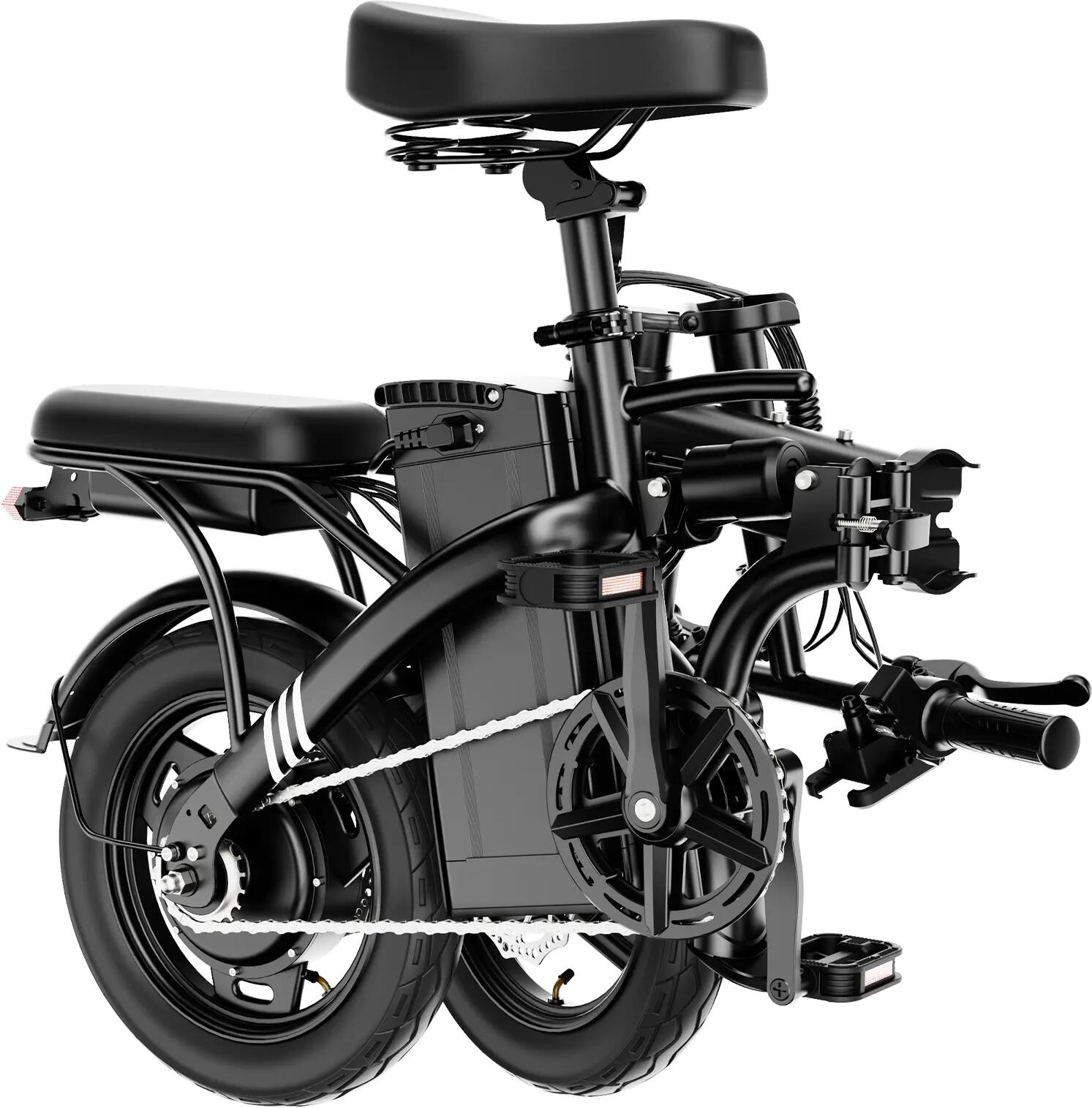 Skladací elektrický bicykel TODIMART T1, 48 V 9 Ah, 14-palcové pneumatiky 6/6