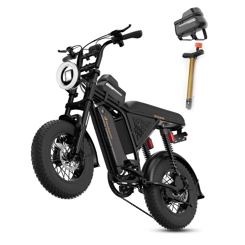 Mestský e-bicykel pre dospelých BODYWEL M16 PRO LED displej 16×4,0" pláště 9/15