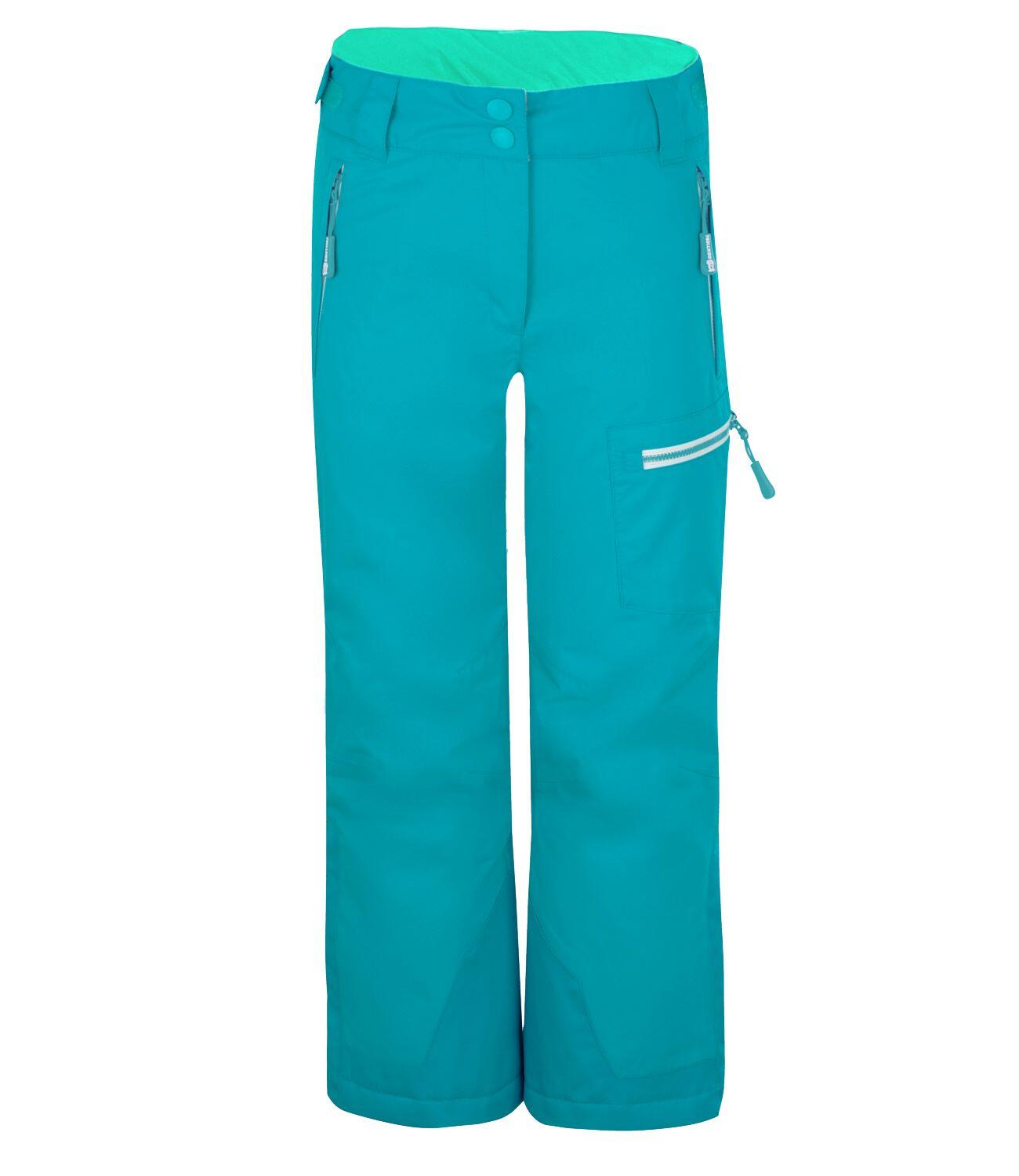 TROLLKIDS Kinder Skihose Hallingdal Wasserdicht Petrolblau/Dunkle Minze