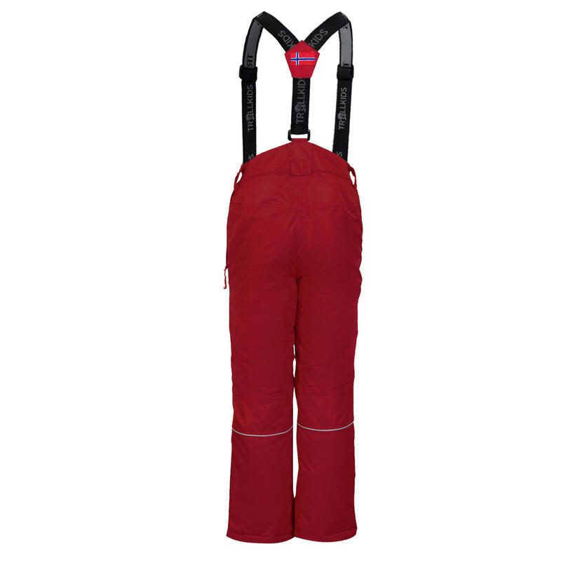 Pantalon de ski pour enfants Slim Holmenkollen Imperméable, respirant Rouge