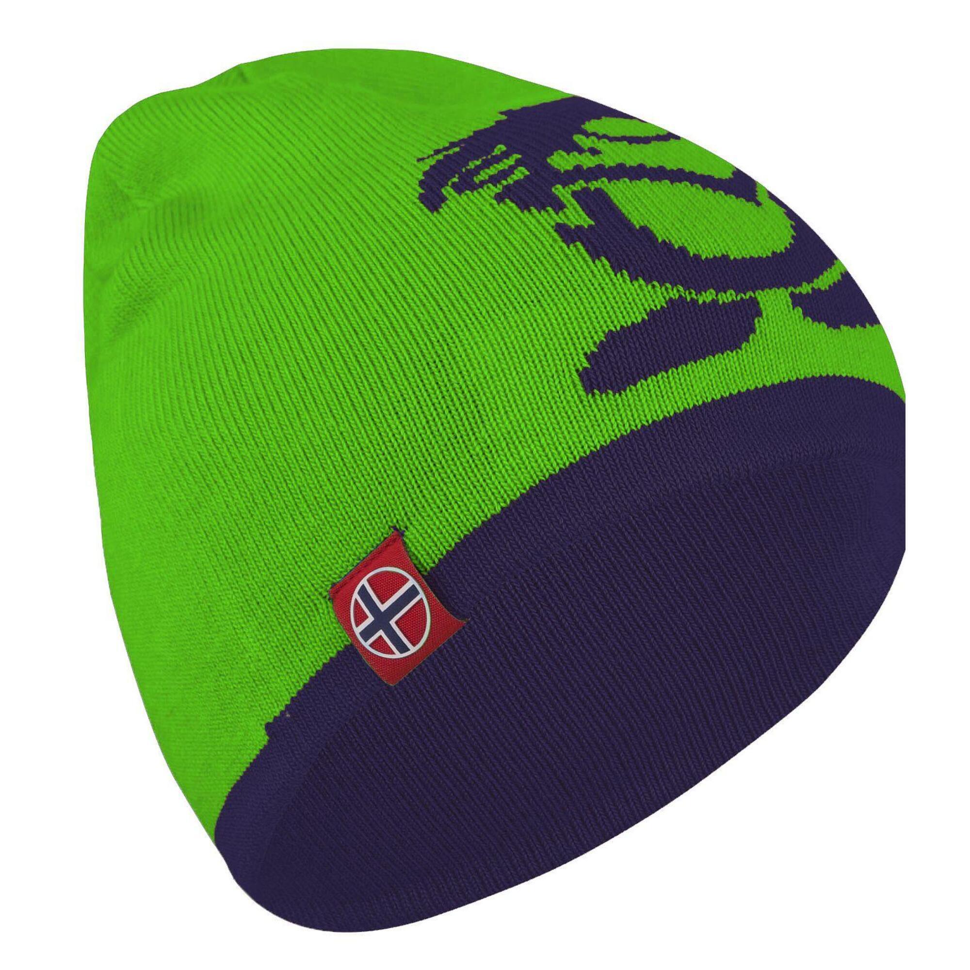 TROLLKIDS Kinder Wollmütze Troll Marineblau / Hellgrün