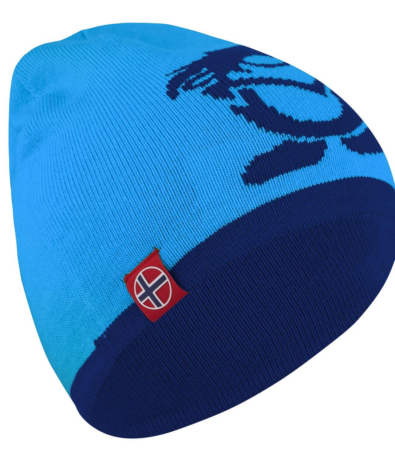 TROLLKIDS Kinder Wollmütze Troll Marineblau / Mittelblau