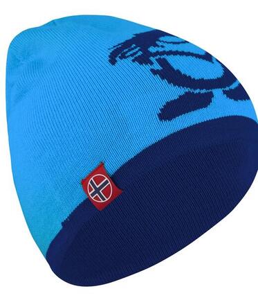 Kinder Wollmütze Troll Marineblau / Mittelblau