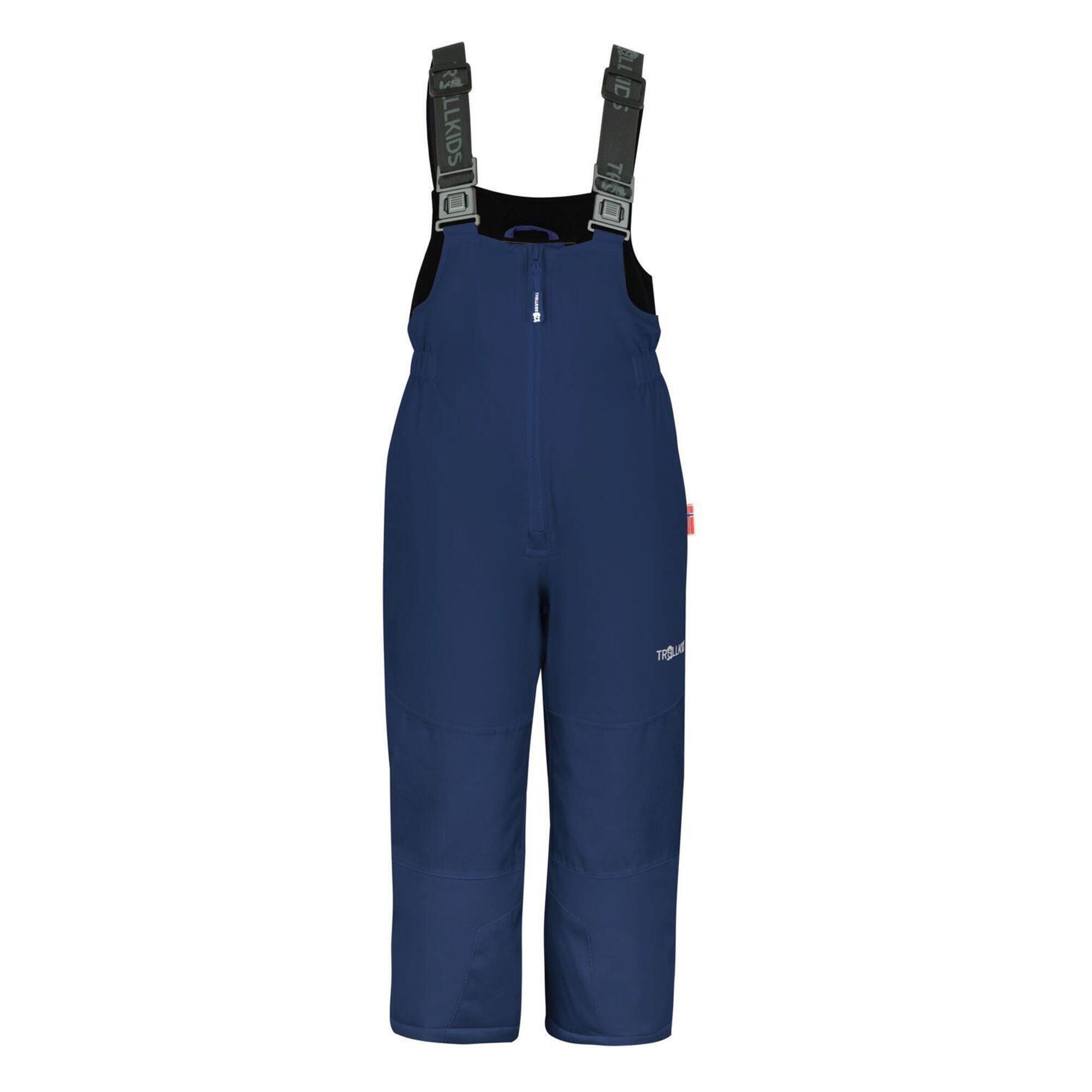 TROLLKIDS Kinder Skihose Nordkapp Wasserdicht Marineblau / Orange