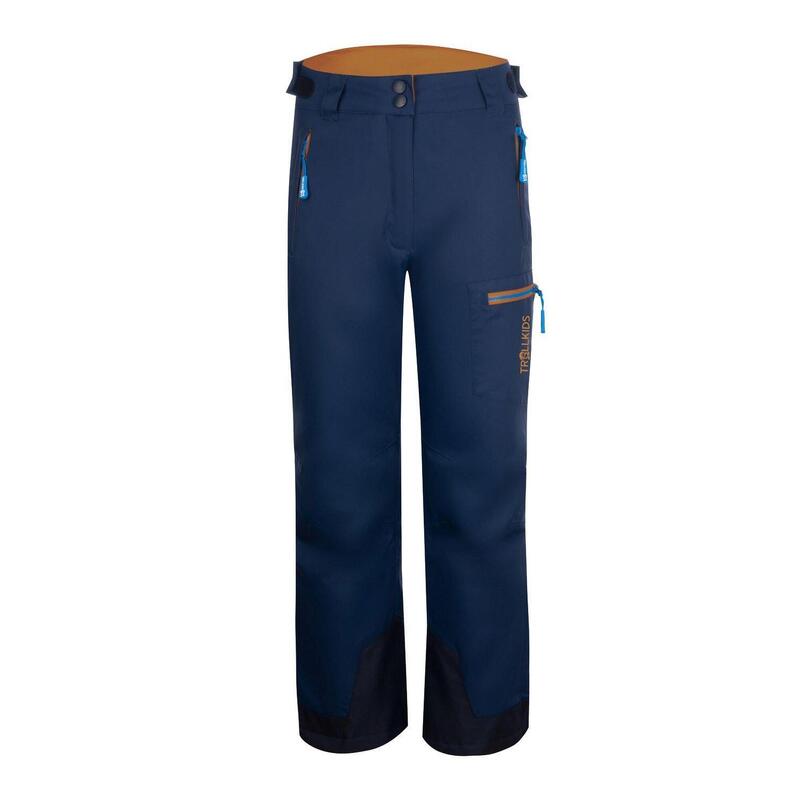 Pantalon de ski enfant Hallingdal Imperméable et respirant bleu marine/bronze