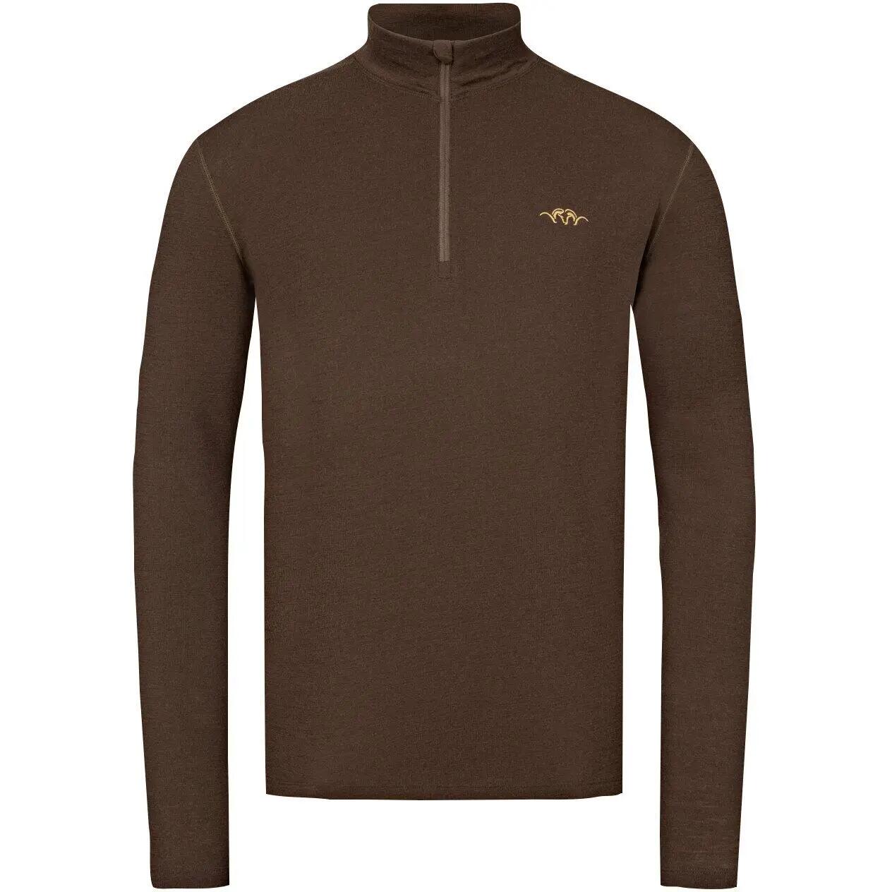 Herren - Outdoor-Baselayer - Zipkragen - Jonar - dunkelbraun 1/4
