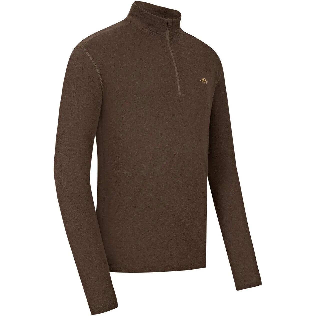 Herren - Outdoor-Baselayer - Zipkragen - Jonar - dunkelbraun 3/4