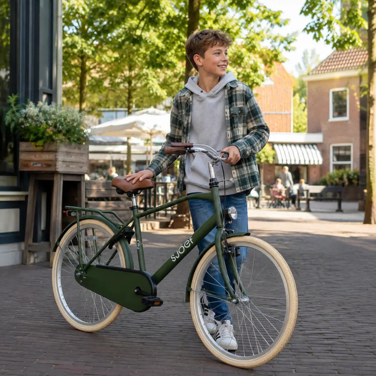 City Jongensfiets 24 inch - Kinderfiets 8-12 jaar - Fiets & Verlichting - Groen 3/12