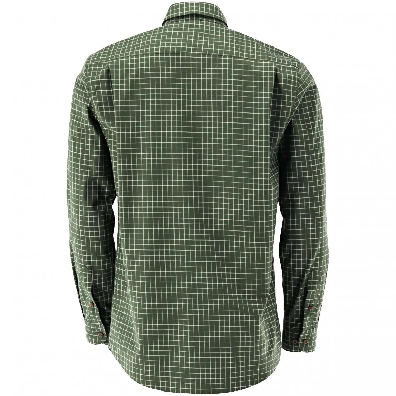 Herren - Langarmhemd - Regular Fit - Fadenkaro, oliv 2/3