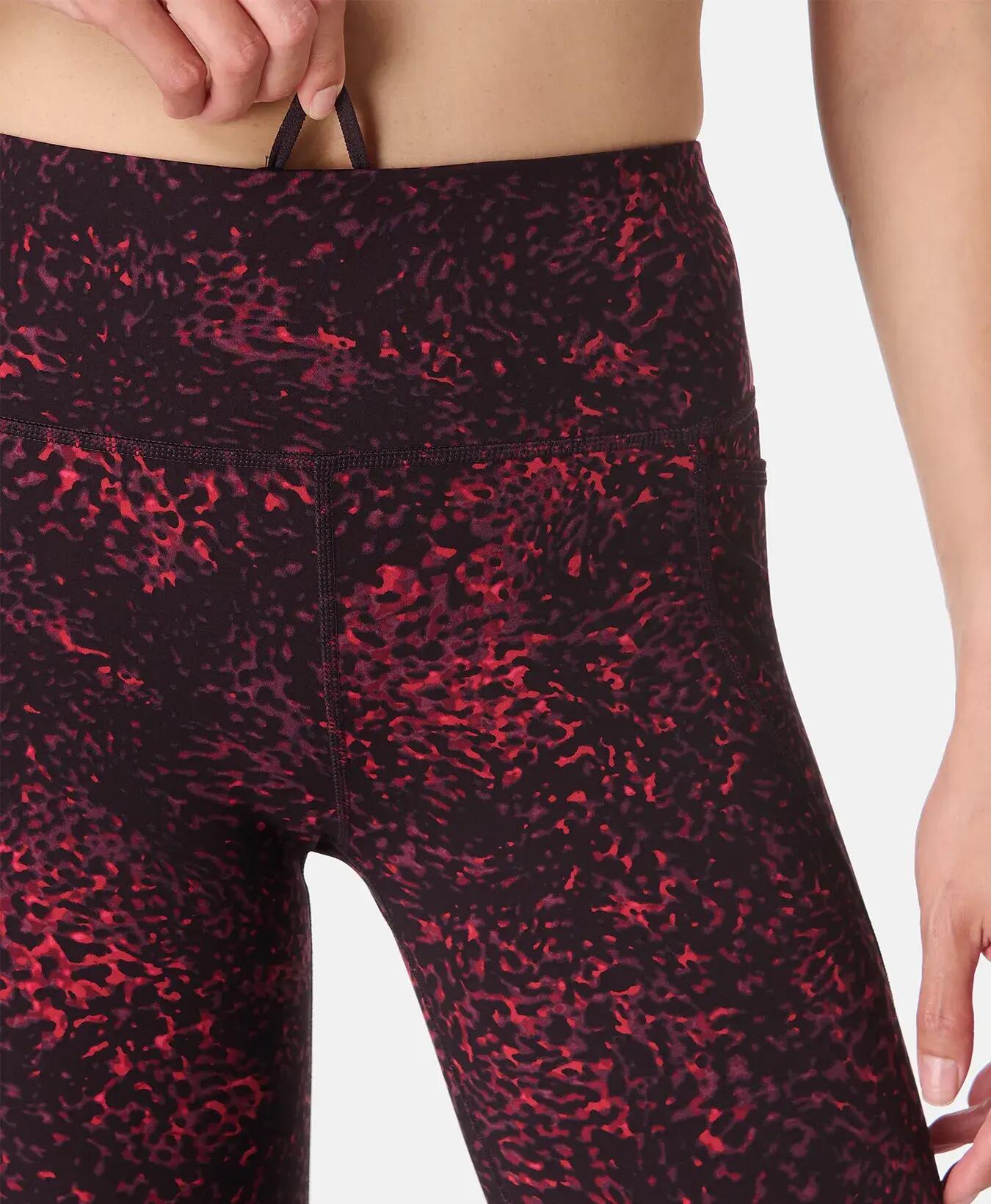 Sweaty Betty Power Gym Leggings Broek RODE SCHILDPADPRINT M 6/7