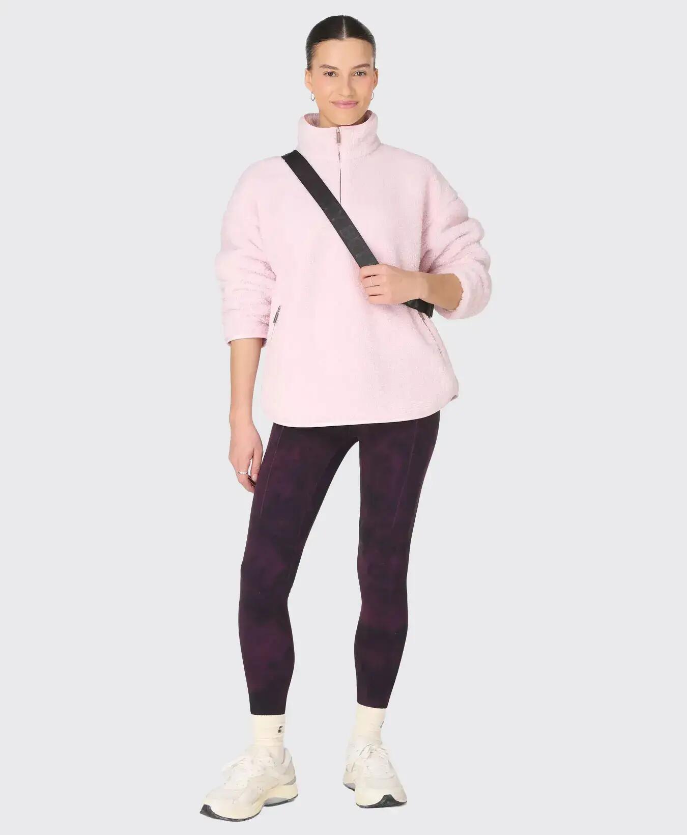 Sweaty Betty Fleece Half-Zip Hoodie Trui PASTELROZE M 6/7