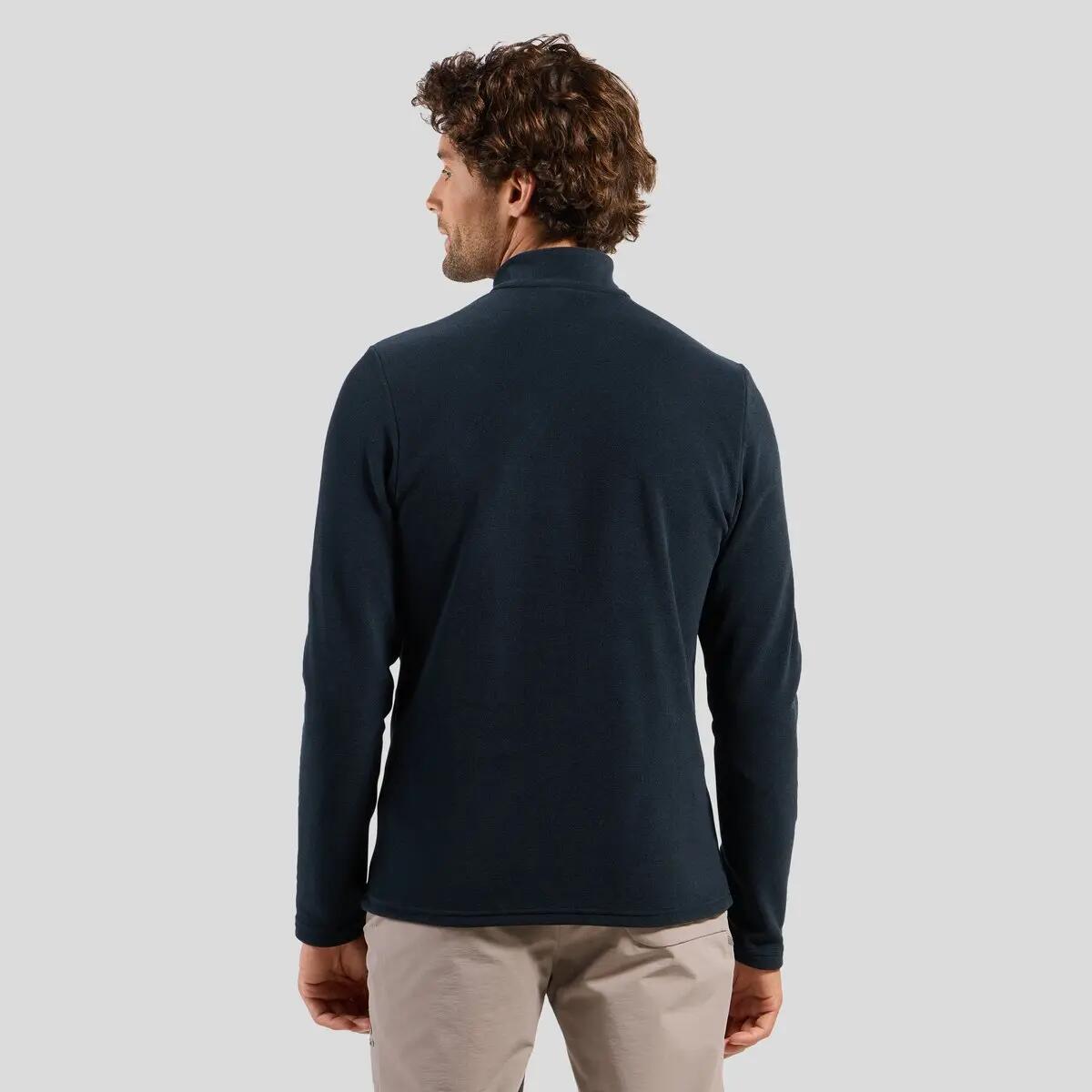 Odlo Odlo Midlayer 1/2 zip ROY Thermoshirt DONKER SAFFIER - ZWART - STREPEN L 3/7