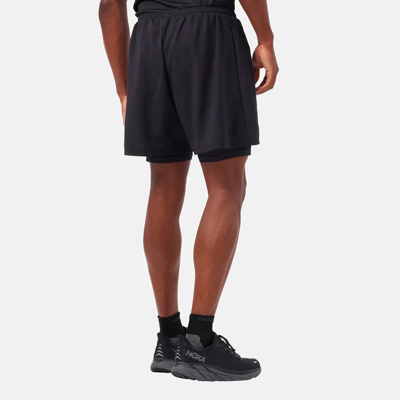 Odlo Short de Course 2-en-1 Odlo ESSENTIAL Sportbroek NOIR S 6/7