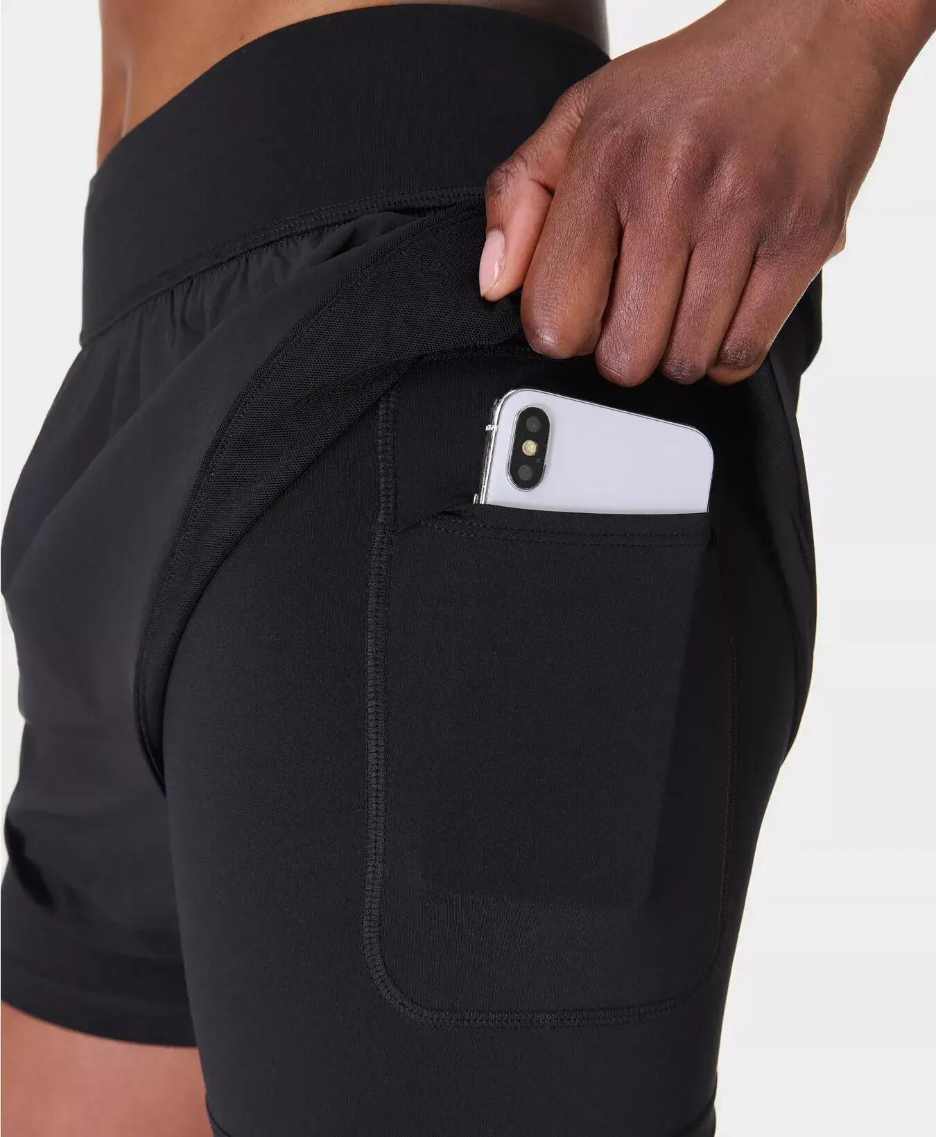 Sweaty Betty Tempo Run Shorts Sportshort ZWART XS 3/7