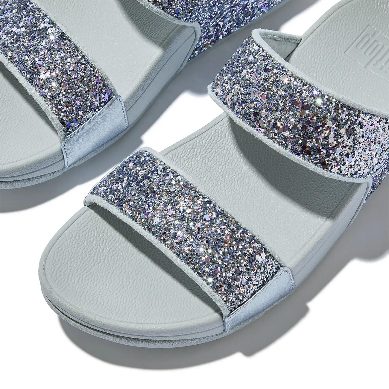 FitFlop Lulu Multi-Tonal Glitter Slides 5/7