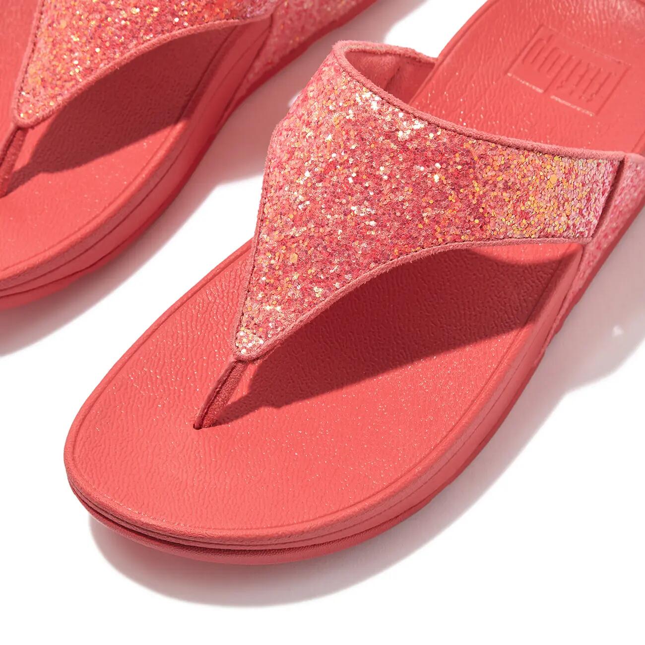 FitFlop FitFlop Lulu Glitter Toe-Thongs PU Glitter  ROZE KORAAL 41 5/7