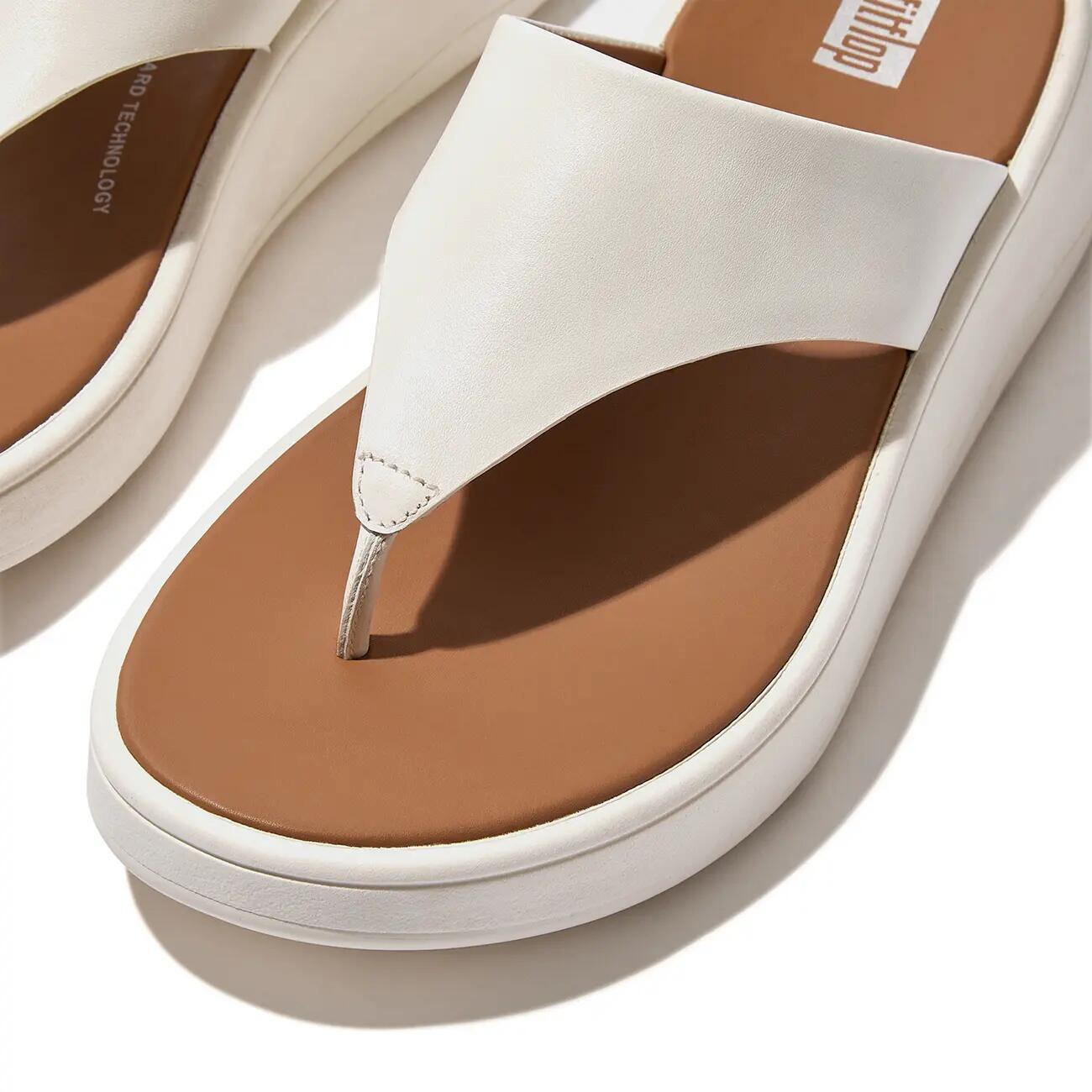 F-Mode Leather Flatform Toe-Post Sandals 5/7