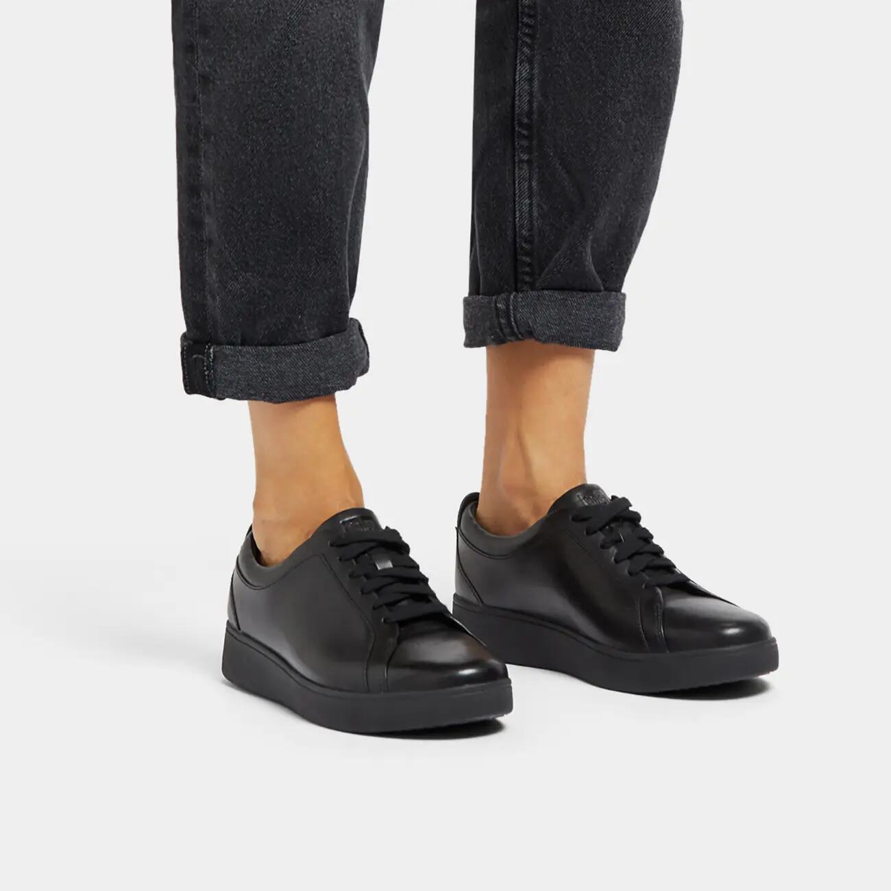 Zapatillas de cuero para mujer FitFlop Rally 6/7