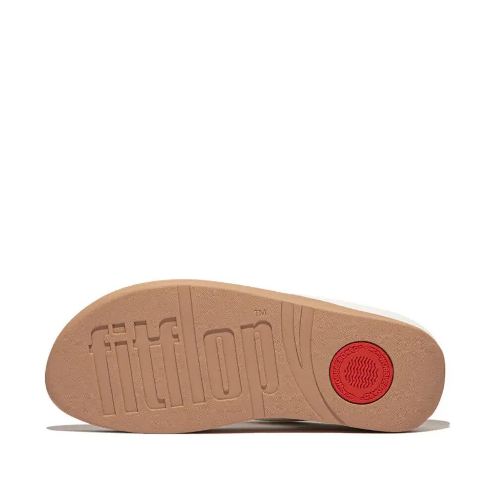 FitFlop Fino Mirror-Dome Leather Toe-Post Sandals  URBAN WHITE 41 5/7