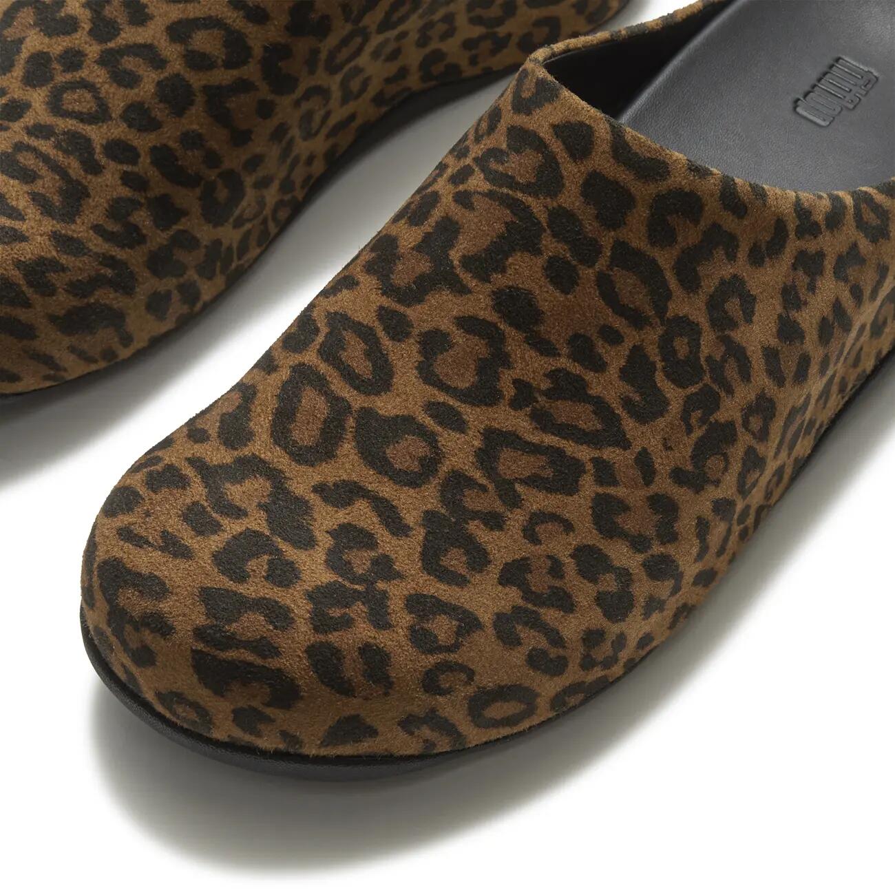 Shuv Suede Leopard Mules 5/7