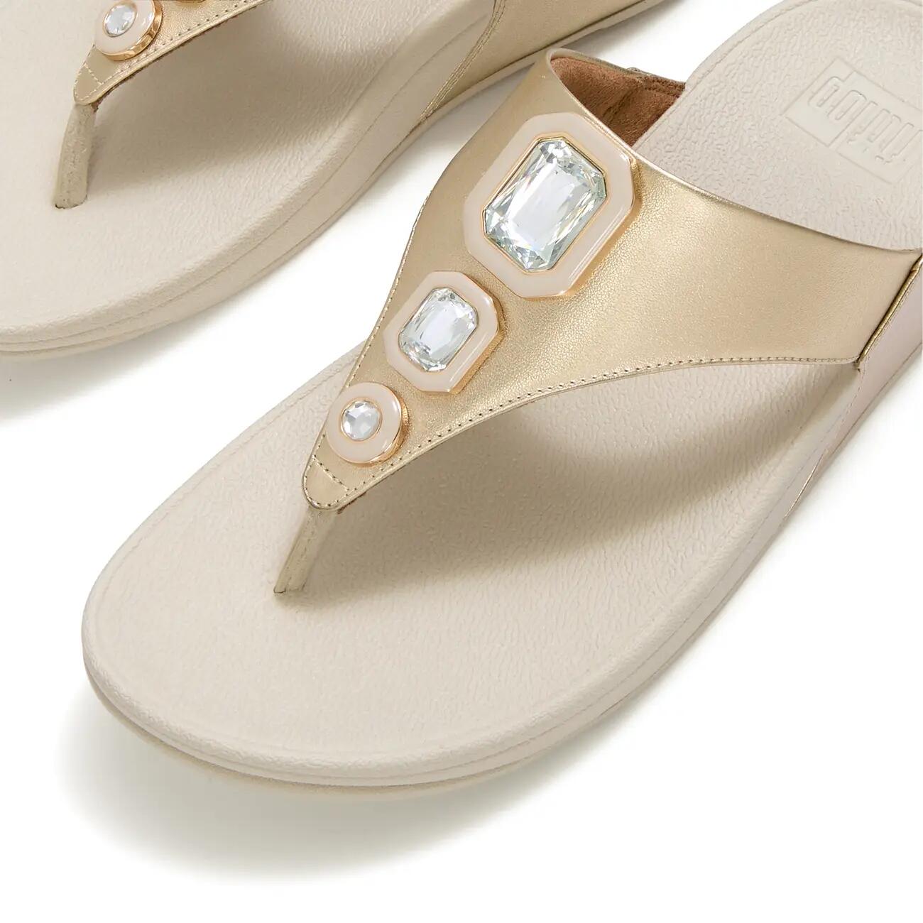 FitFlop Lulu Metallic Bold Crystals Teenslippers  GOUD 41 5/7