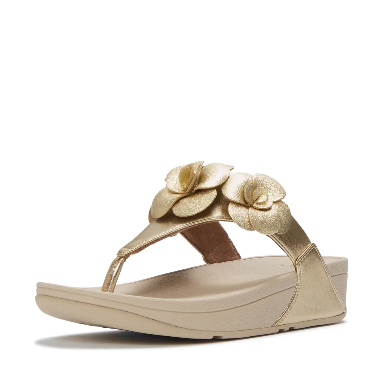 FitFlop Lulu Flower teenslipper  PLATINO 39 2/7