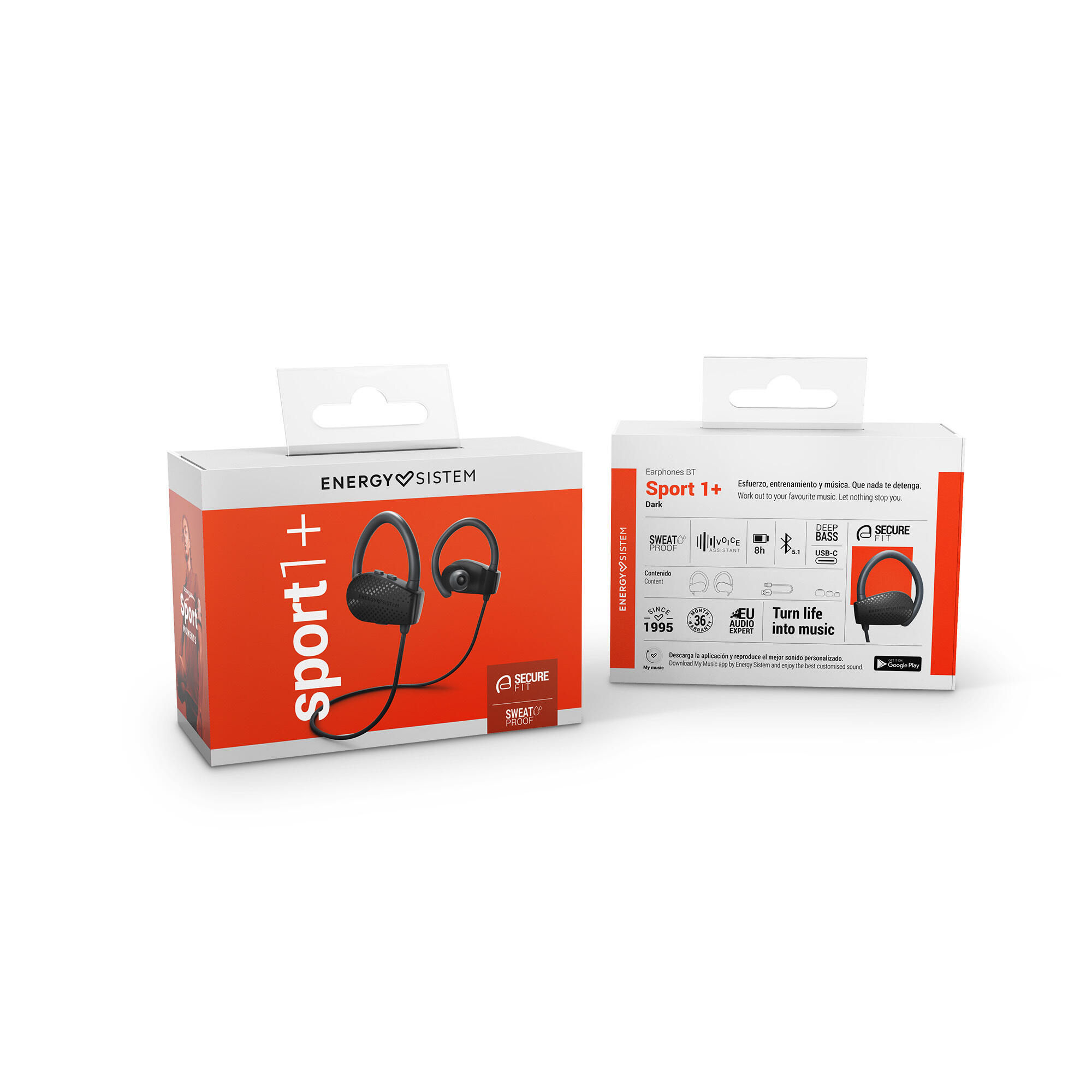Auricolari in Ear Bluetooth Energy Sistem Sport 1+ USB 2/5