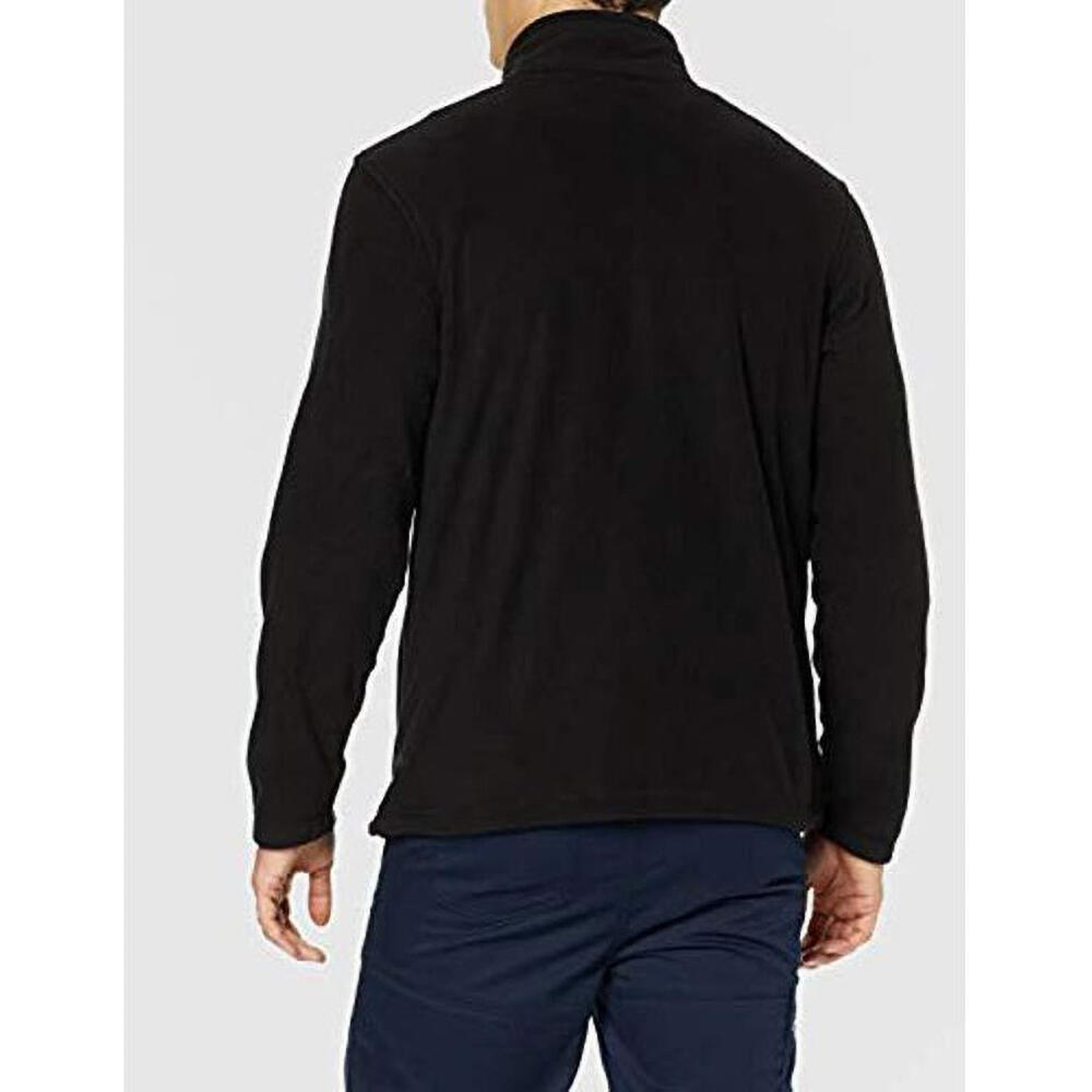 Mens Plain Micro Fleece Full Zip Jacket (Layer Lite) (Black) 2/5
