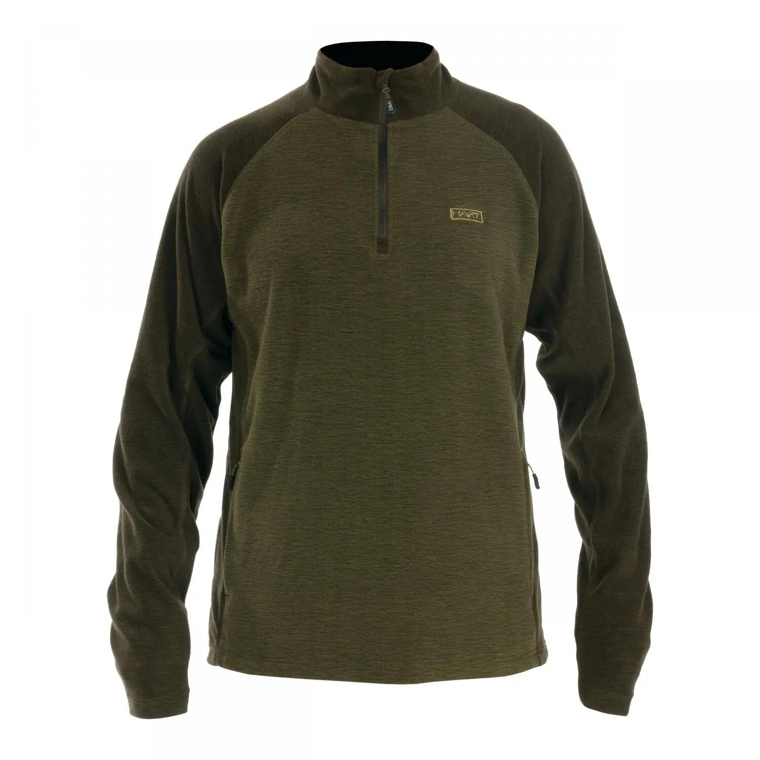 Herren - Outdoor-Fleece - Stretch, Zip - Sarren - Dark Olive/Brown 1/2