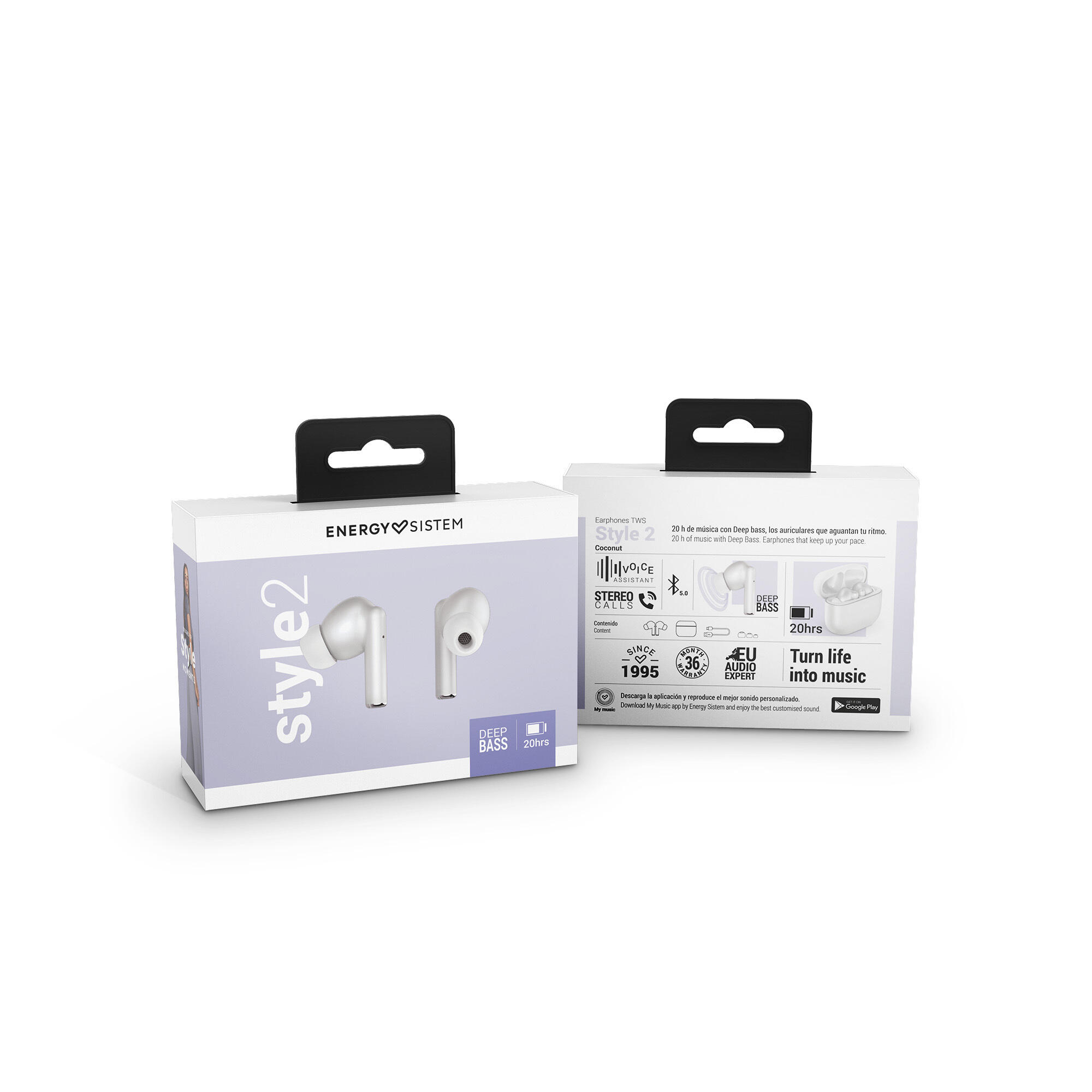 Auricolari in Ear Bluetooth Energy Sistem Style 2 Bianco 3/5