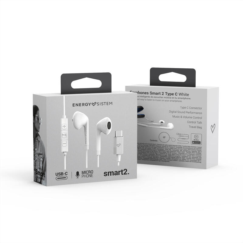 Auriculares desportivos Energy Sistem  Smart 2 Type C White