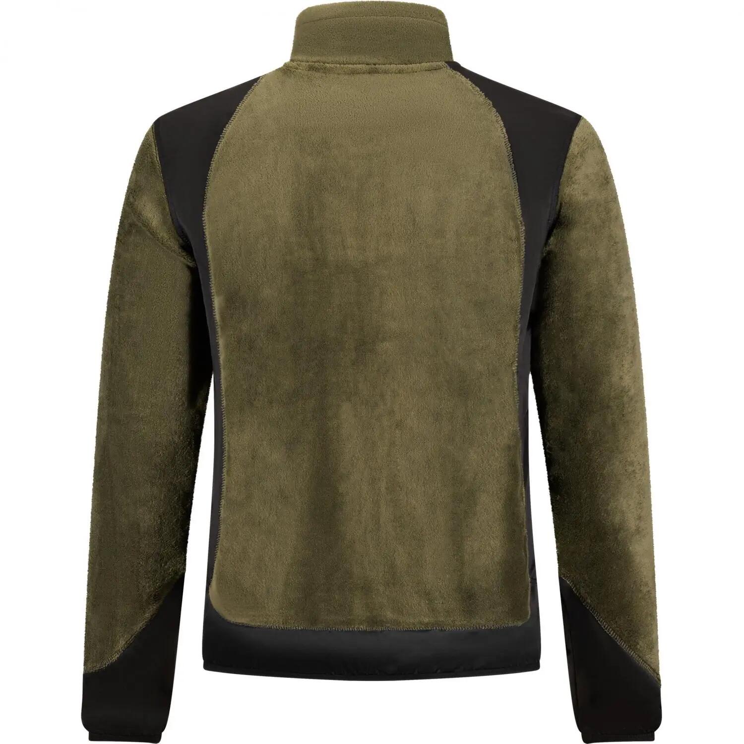 Herren - Outdoor-Fleecejacke - Micropile-Fleece, Softshell - Oliv/Schwarz 4/4
