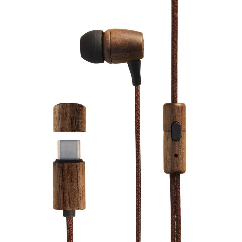 Auriculares Ecológicos Energy Sistem Eco Walnut Wood Type C, Sustainable wood