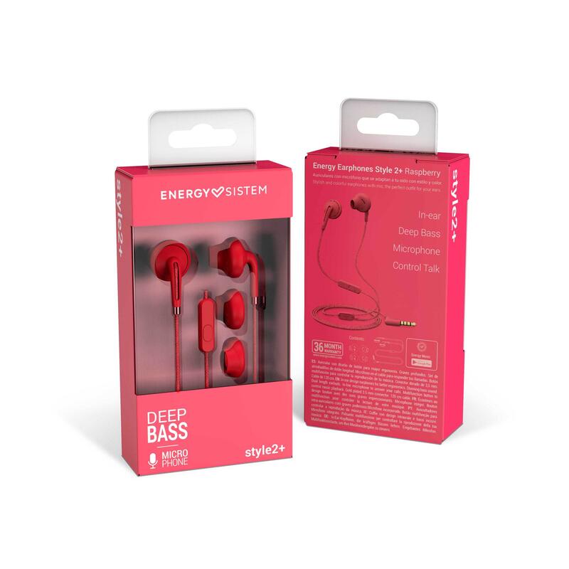 Auriculares desportivos Energy Sistem  Style 2+ Raspberry