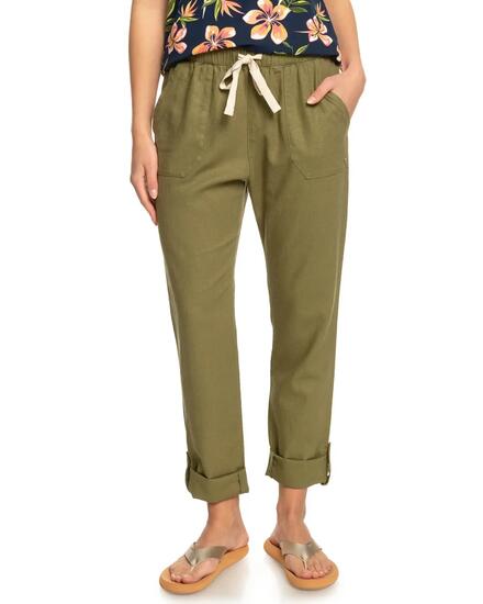 Pantalon taille élastique On The Seashore Vert Femme