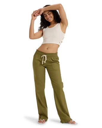 Pantalon évasé Oceanside Beige Femme