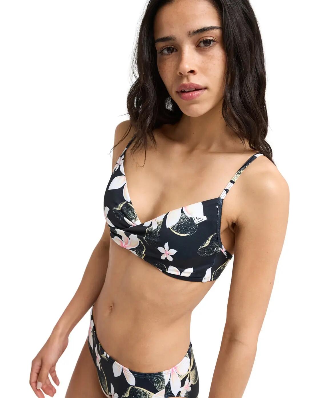Bralette Bikinitop PRINTED ESSENTIALS WRAP BRA Dames 3/4
