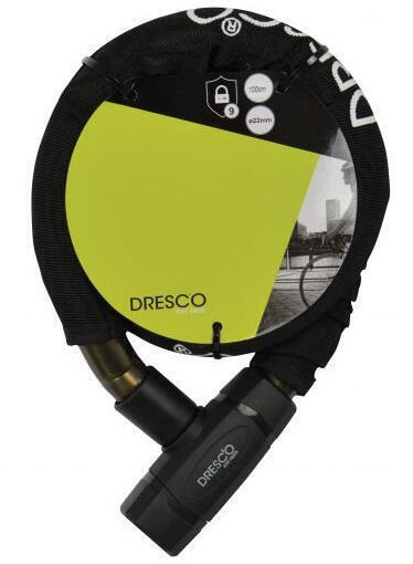 Dresco serrure à câble 100 cm acier inoxydable noir en 3 parties