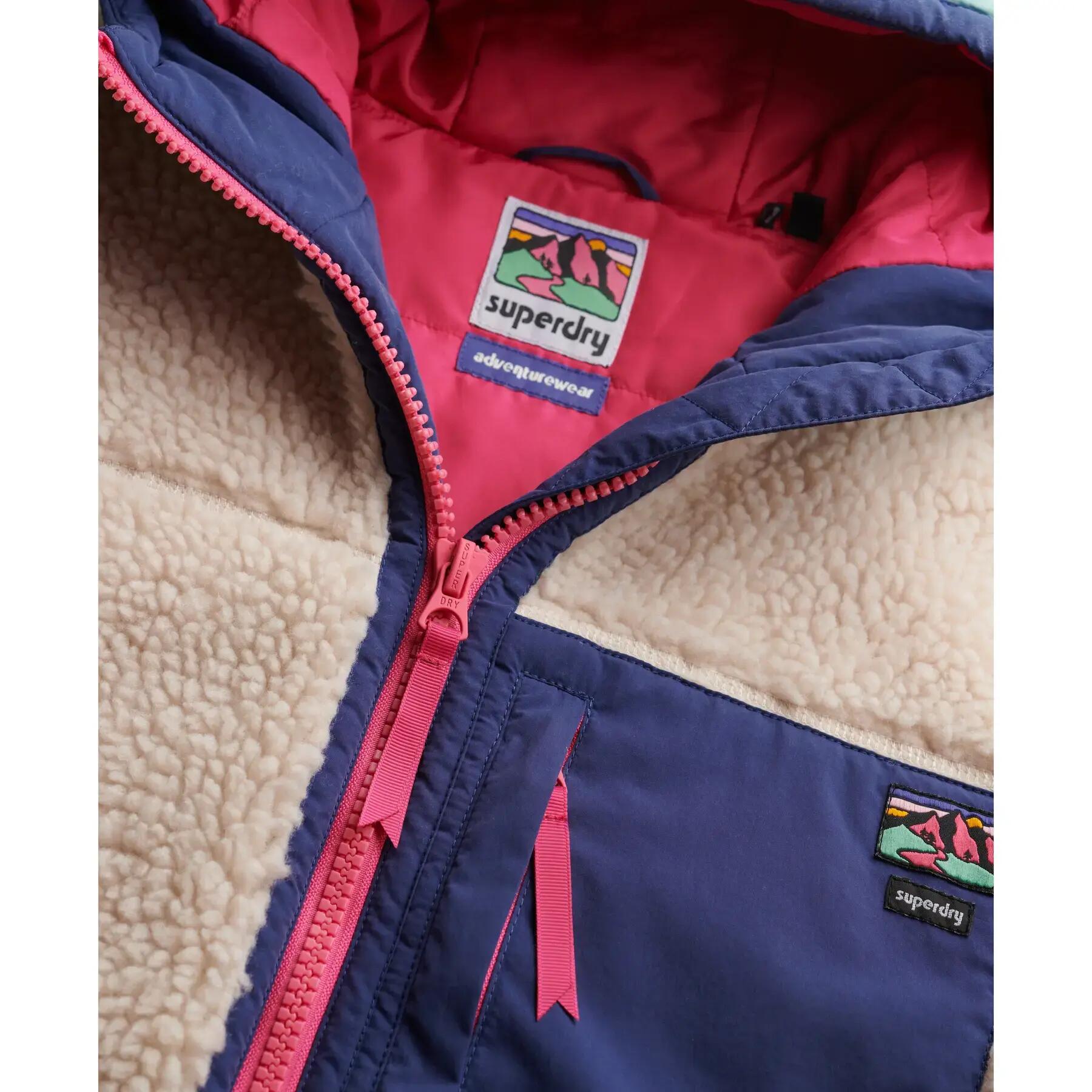 Damski polar sherpa z kapturem Superdry Vintage 5/7