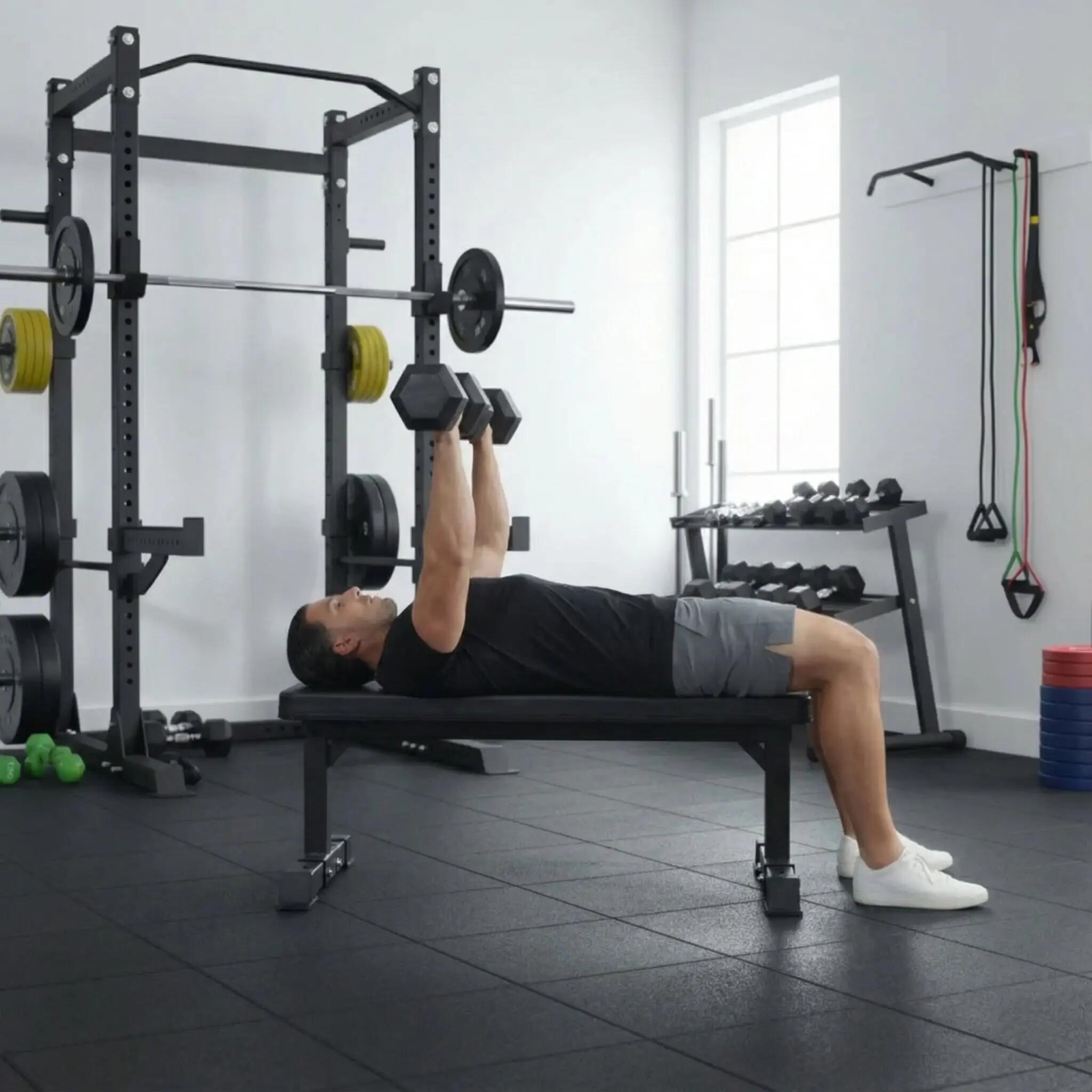Banco de pesas de acero "Flat Bench GladiatorFit 2/5