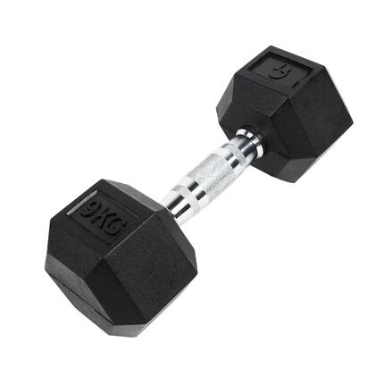 Hex Dumbbell in rubber GladiatorFit
